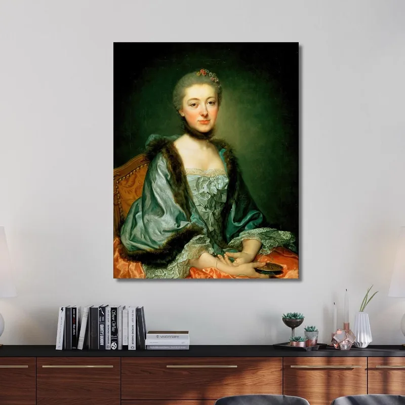 Portrait Of Marie Angelique Verany De Varennes Mme Georges Gougenot De Croissy Jean-Baptiste Greuze