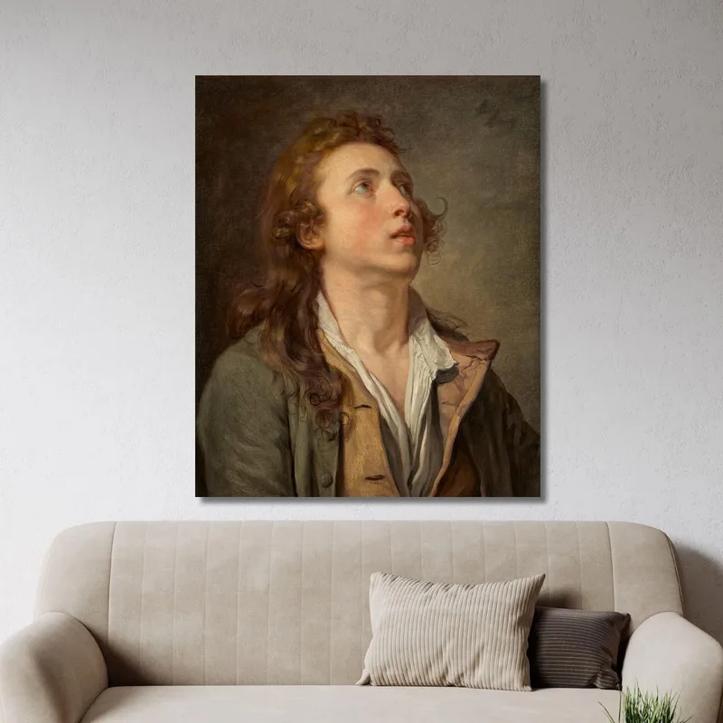Study Of A Young Man Jean-Baptiste Greuze