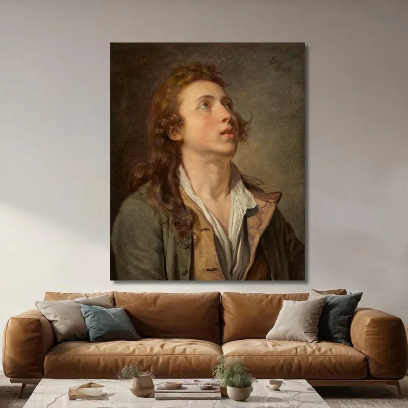 Study Of A Young Man Jean-Baptiste Greuze