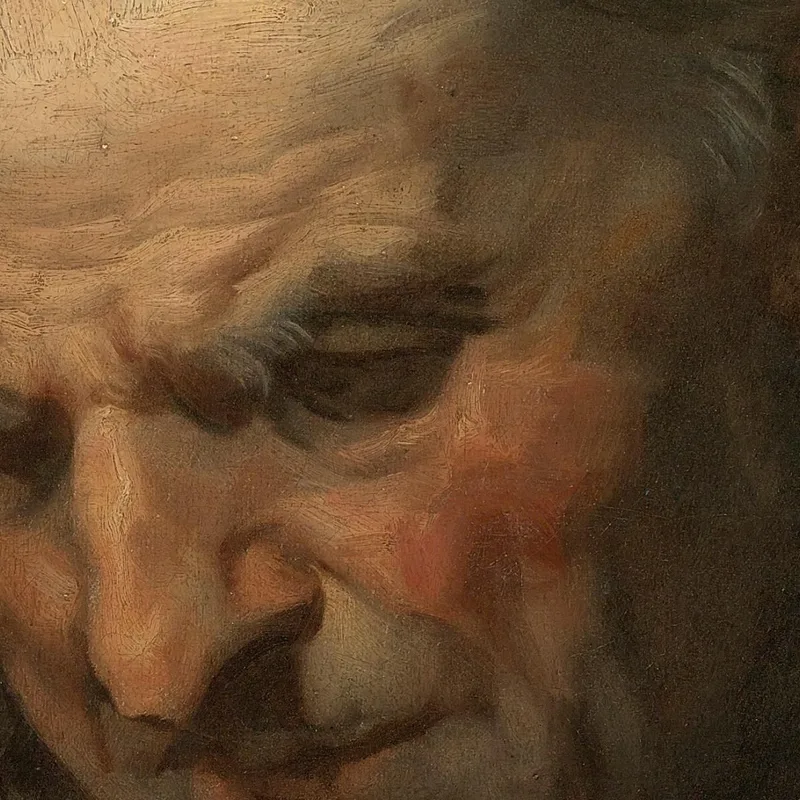 Study Of An Old Man Head And Shoulders Jean-Baptiste Greuze