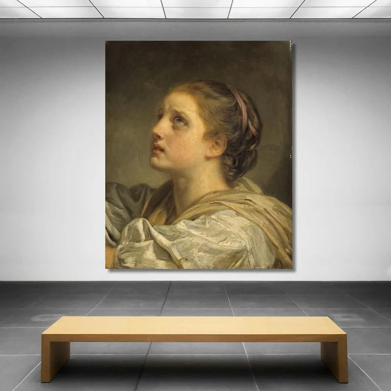 Head Of A Young Woman (Tête De Jeune Femme) Jean-Baptiste Greuze