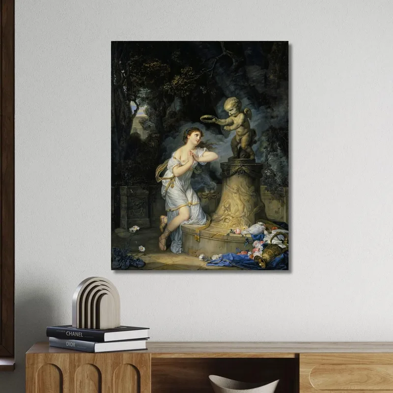A Young Girl Praying At The Foot Of The Altar Of Love (Une Jeune Fille Qui Fait Sa Prière Au Pied De L'Autel De L'Amour) Jean-Ba