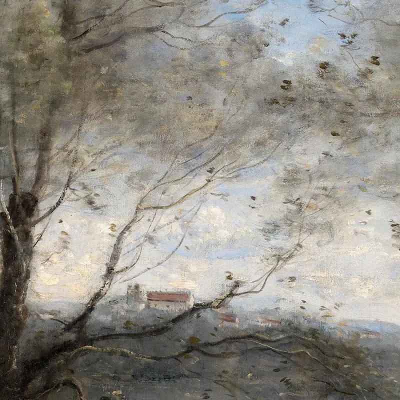 Ein Teich Durch Die Bäume Gesehen Jean-Baptiste-Camille Corot