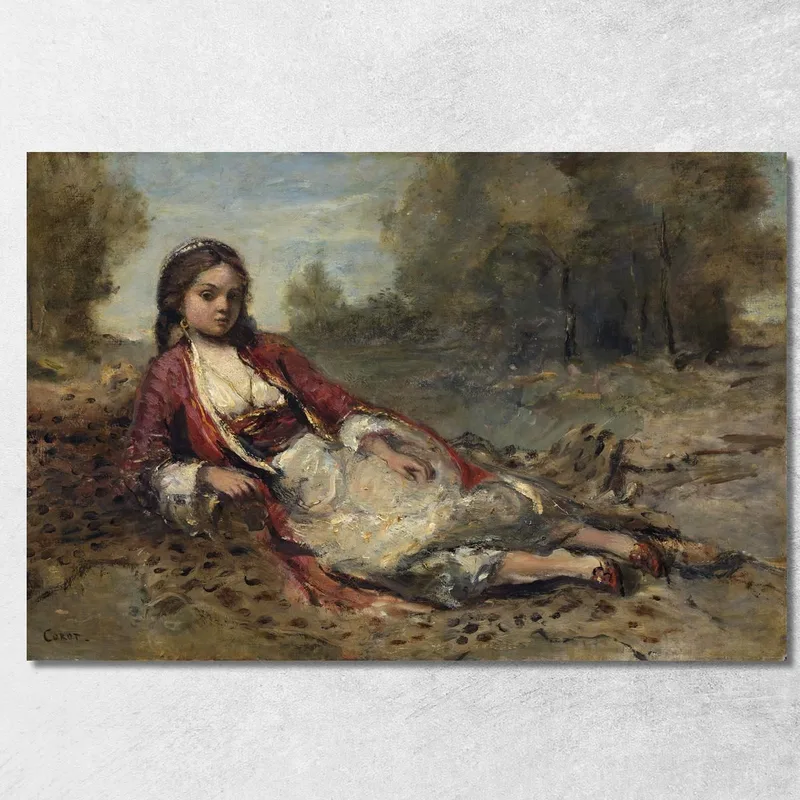 Algerino Jean-Baptiste-Camille Corot quadro stampa su tela