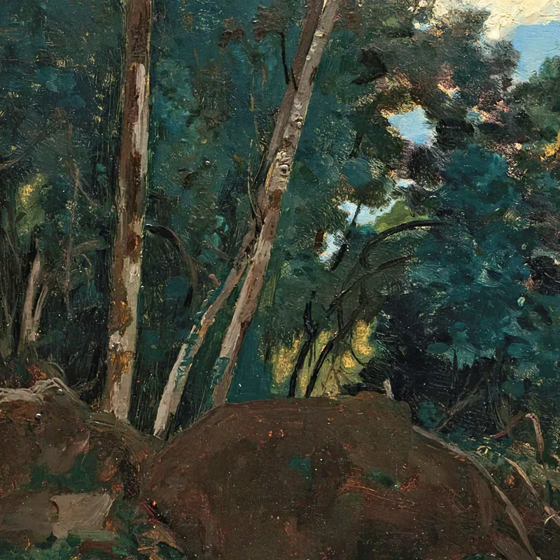 Baumhain Zwischen Felsen In Civita Castellana Jean-Baptiste-Camille Corot
