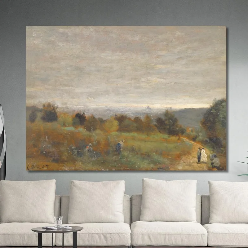 Die Höhen Von Sèvres Paris Im Hintergrund Jean-Baptiste-Camille Corot