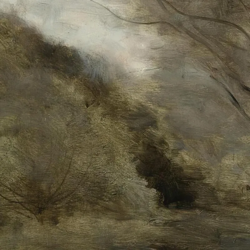 Near Gisors Willow Grove And River Morning Effect Jean-Baptiste-Camille Corot