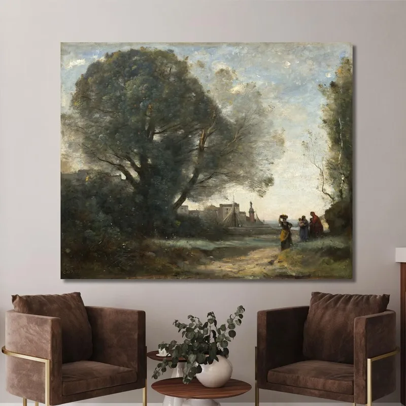 Recuerdo De Terracina Jean-Baptiste-Camille Corot