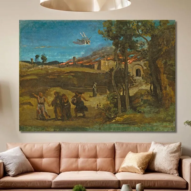 Estudio Para La Destrucción De Sodoma Jean-Baptiste-Camille Corot