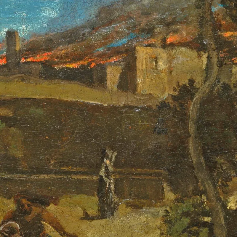 Estudio Para La Destrucción De Sodoma Jean-Baptiste-Camille Corot