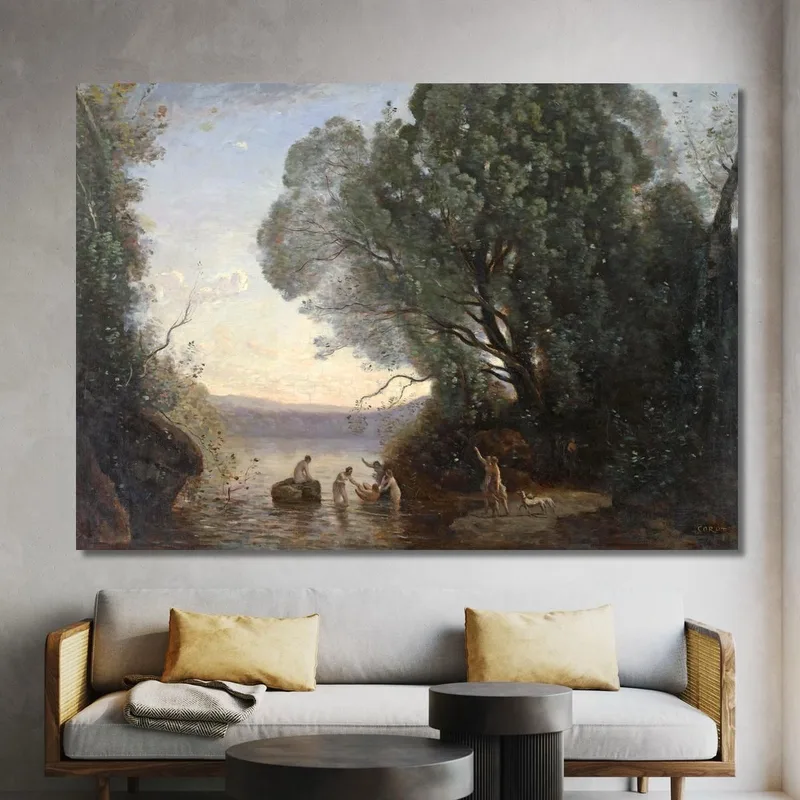 El Baño De Diana Jean-Baptiste-Camille Corot