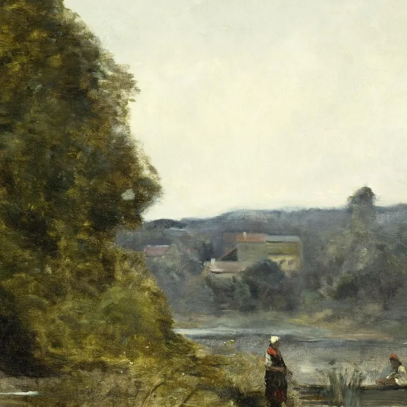 Le Départ Du Batelier Jean-Baptiste-Camille Corot