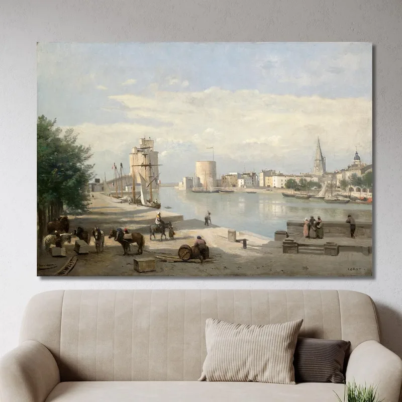 The Harbor Of La Rochelle Jean-Baptiste-Camille Corot