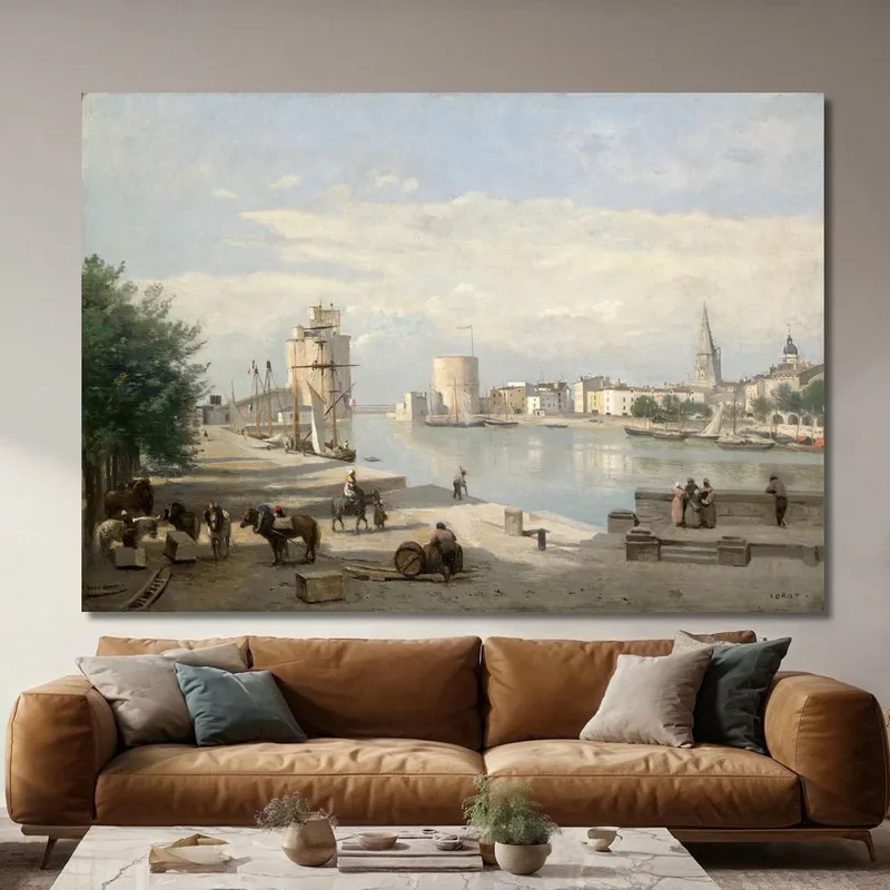 The Harbor Of La Rochelle Jean-Baptiste-Camille Corot
