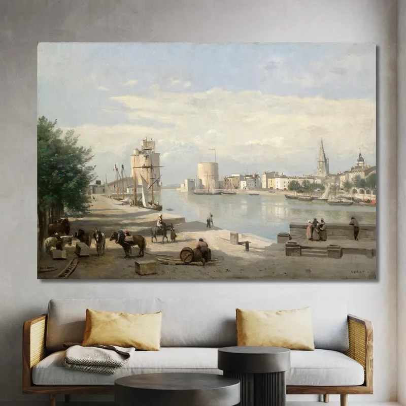 The Harbor Of La Rochelle Jean-Baptiste-Camille Corot