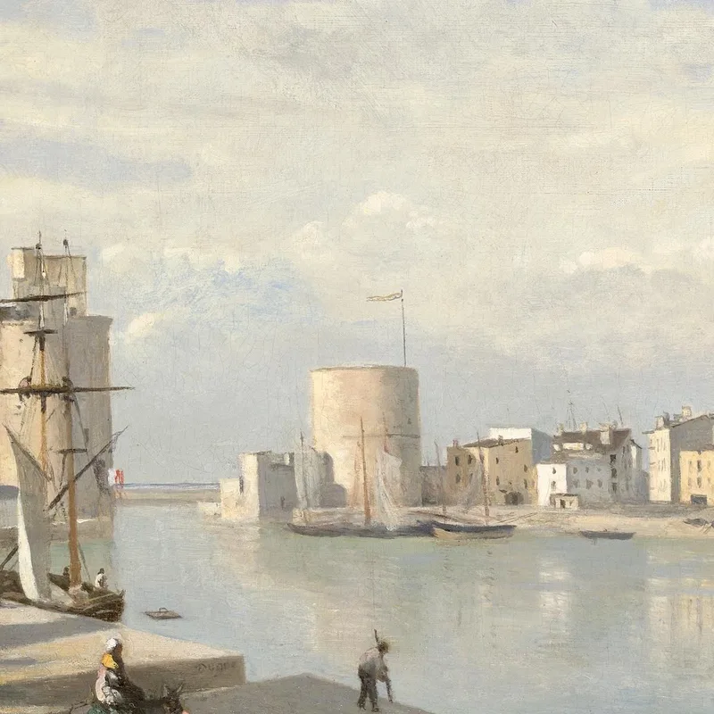 The Harbor Of La Rochelle Jean-Baptiste-Camille Corot