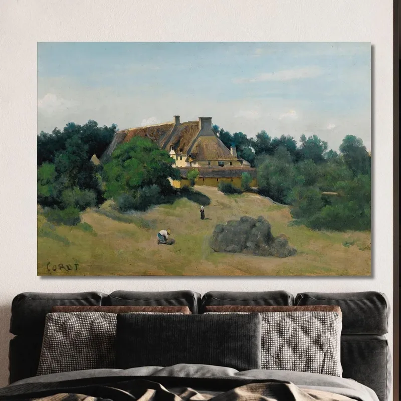 Une Ferme À Saint-Martin-Du-Bon-Fosse Près De Saint-Lô Jean-Baptiste-Camille Corot
