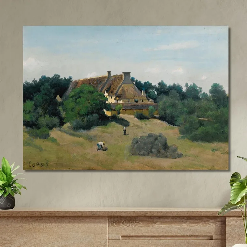 Une Ferme À Saint-Martin-Du-Bon-Fosse Près De Saint-Lô Jean-Baptiste-Camille Corot