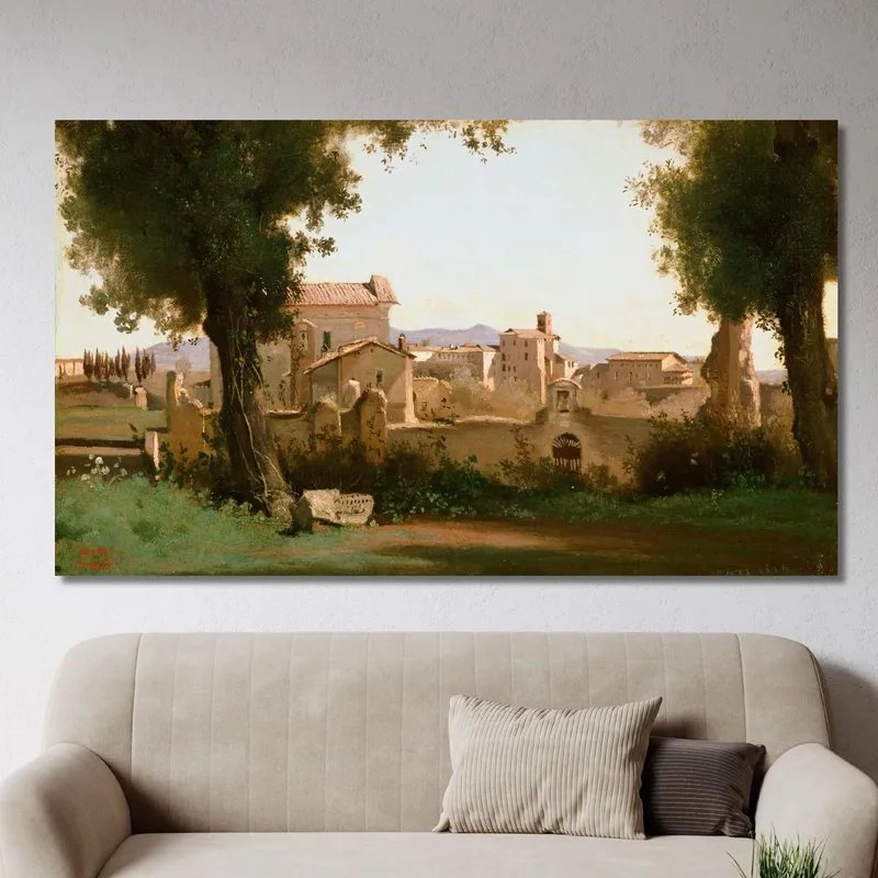 Vista Desde Los Jardines Farnese En Roma Jean-Baptiste-Camille Corot