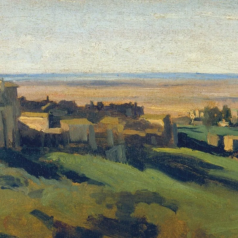 Vista De Marino En Las Montañas Albanas A Primera Hora De La Mañana Jean-Baptiste-Camille Corot