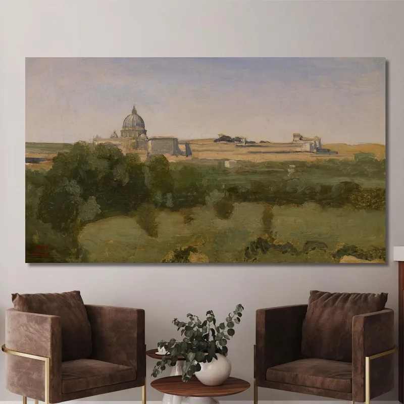 Vue De Rome Depuis Le Mont Pincio Jean-Baptiste-Camille Corot