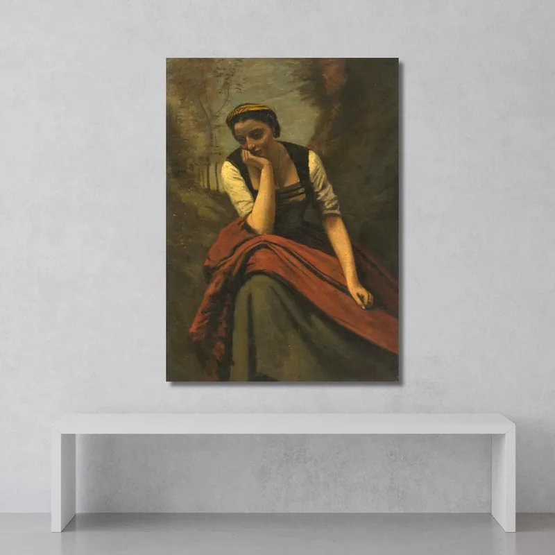 Femme Méditant Jean-Baptiste-Camille Corot