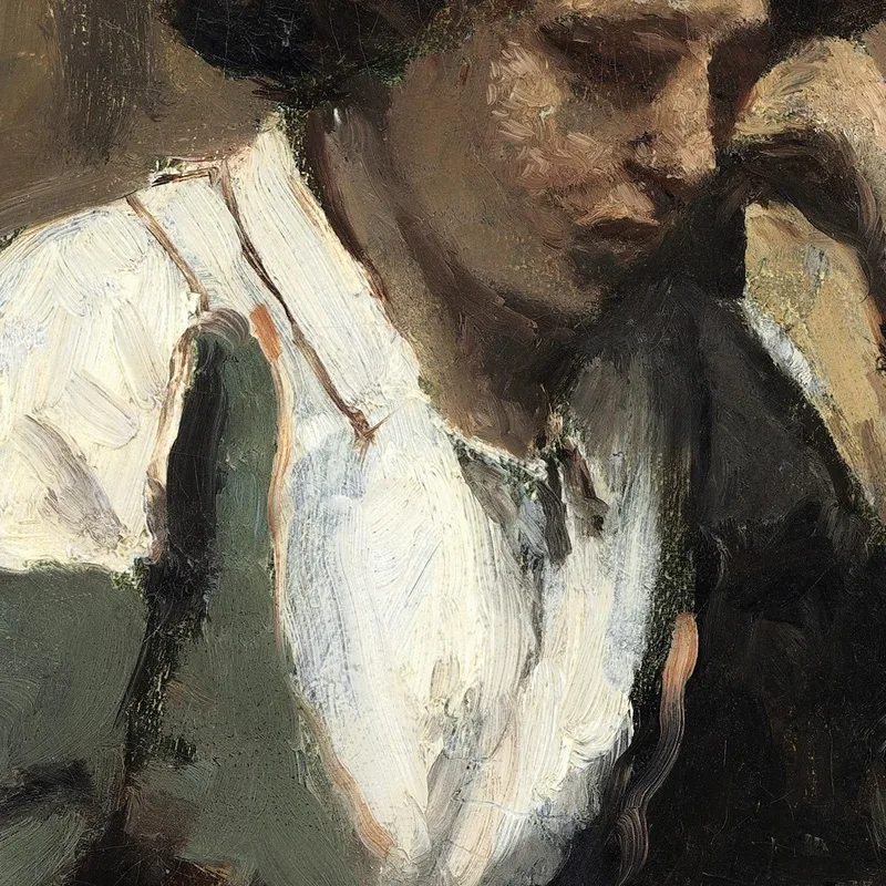 Woman Reading In The Studio Jean-Baptiste-Camille Corot