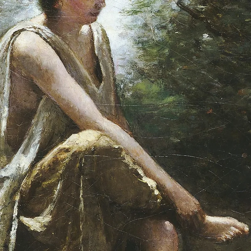 Eurídice Herida Jean-Baptiste-Camille Corot