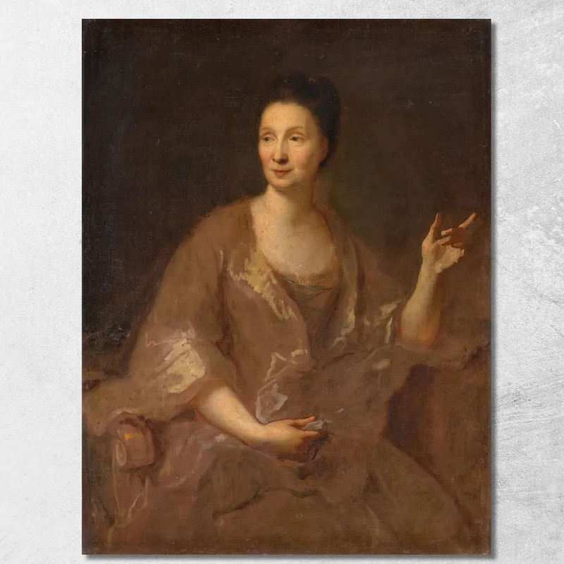 Porträt Einer Frau Jean-François de Troy drucken auf leinwand