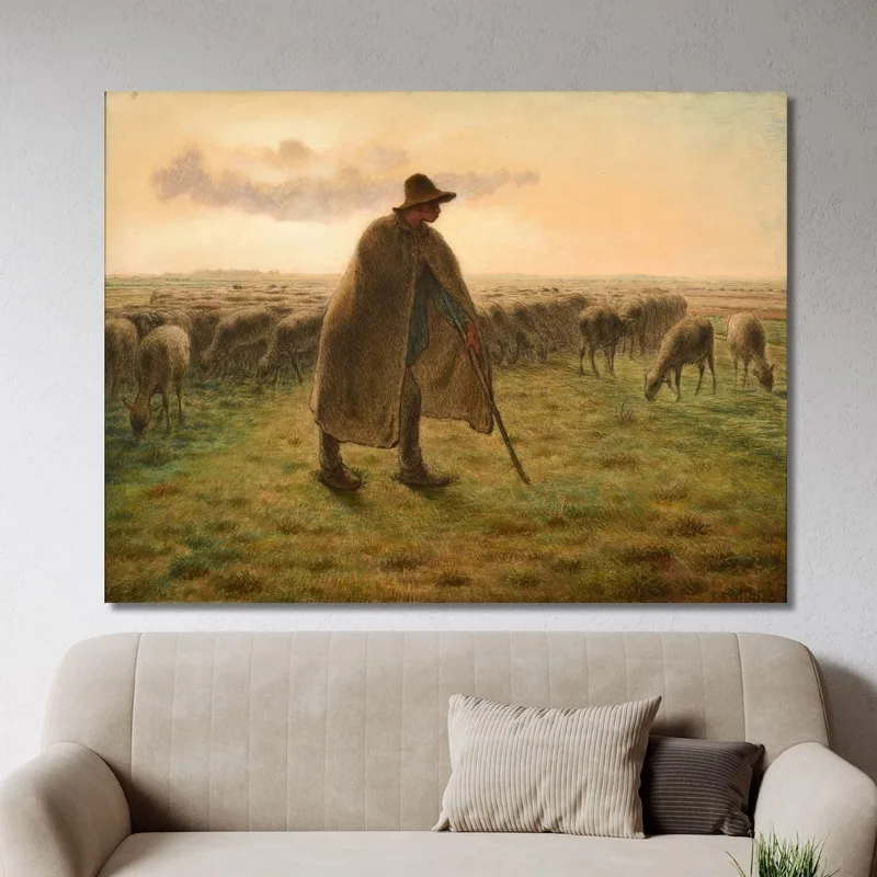 Hirte Bewacht Seine Herde Jean-François Millet
