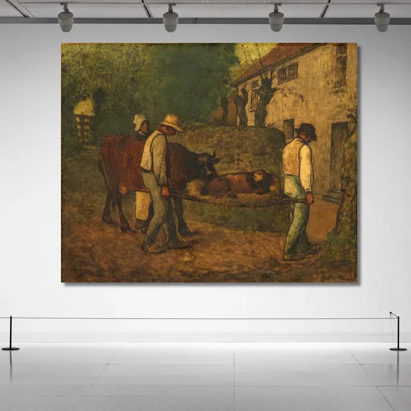 Comenzó El Regreso A Casa Del Ternero Nacido En El Campo Jean-François Millet
