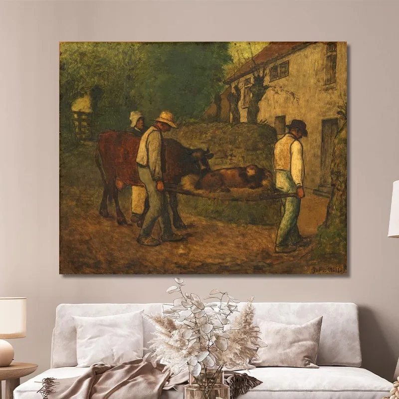 Comenzó El Regreso A Casa Del Ternero Nacido En El Campo Jean-François Millet