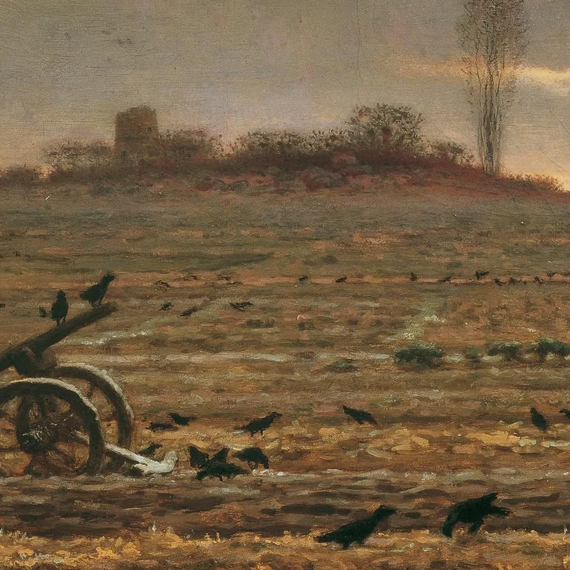 Die Ebene Von Chailly Mit Egge Und Pflug Jean-François Millet