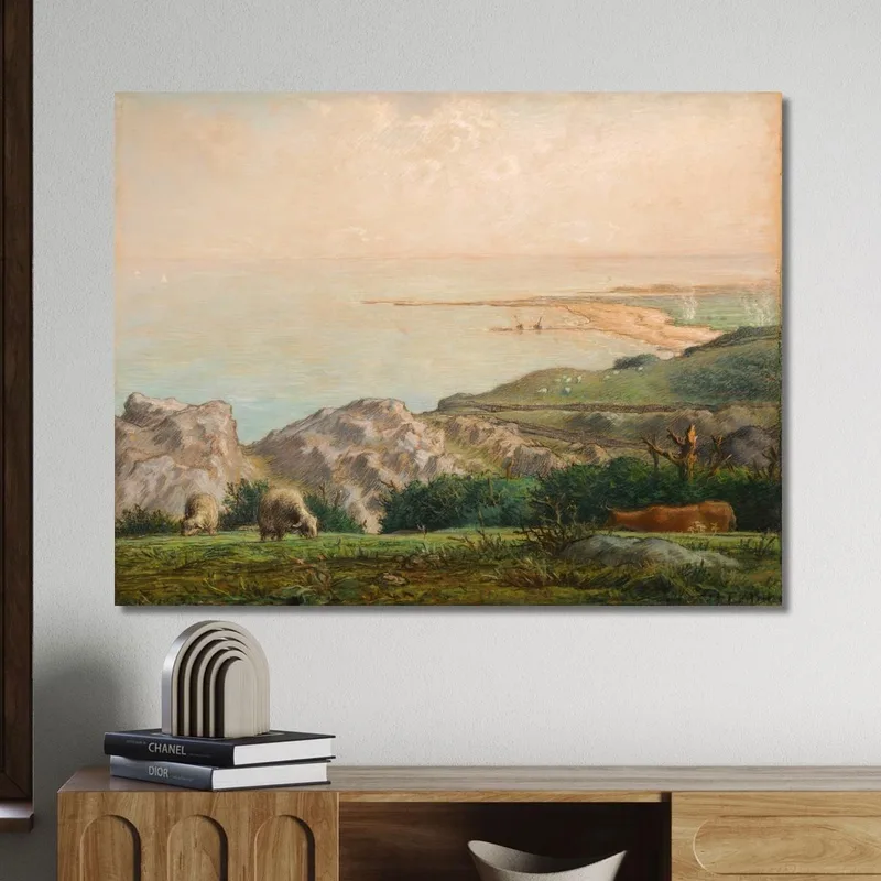 Il Mare Visto Dall'Alto Della Scogliera Di Landemer Jean-François Millet quadro stampa su tela