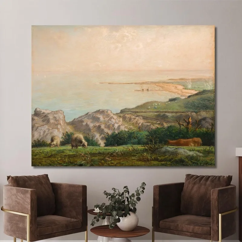 Il Mare Visto Dall'Alto Della Scogliera Di Landemer Jean-François Millet quadro stampa su tela