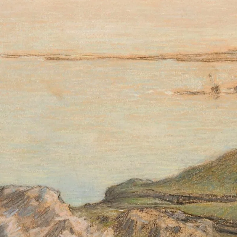 Il Mare Visto Dall'Alto Della Scogliera Di Landemer Jean-François Millet quadro stampa su tela