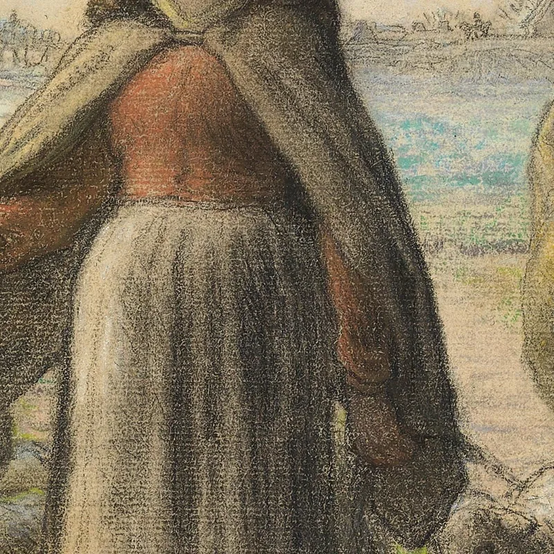 Eine Bäuerin Führt Ihre Kuh Und Ihre Schafe Auf Die Felder Jean-François Millet