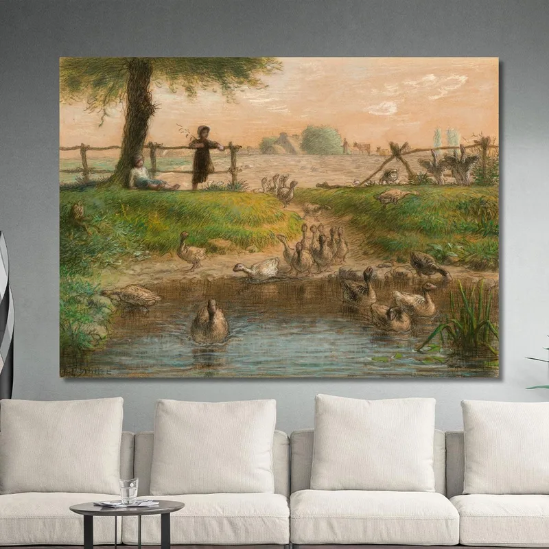 Enfants De Paysans À Goose Pond Jean-François Millet