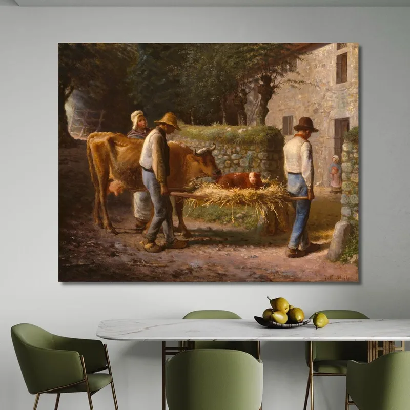 Paysans Ramenant À La Maison Un Veau Né Dans Les Champs Jean-François Millet