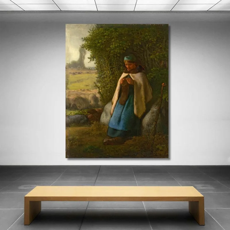 Bergère Assise Sur Un Rocher Jean-François Millet