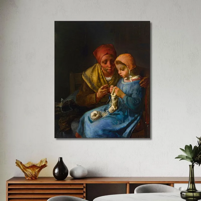 La Lección De Tejer Jean-François Millet