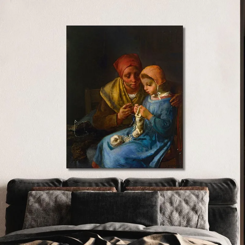 La Lección De Tejer Jean-François Millet