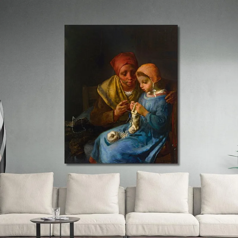 La Lección De Tejer Jean-François Millet