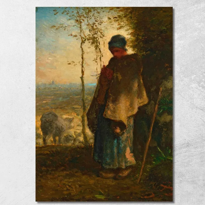 La Pastorella Jean-François Millet quadro stampa su tela
