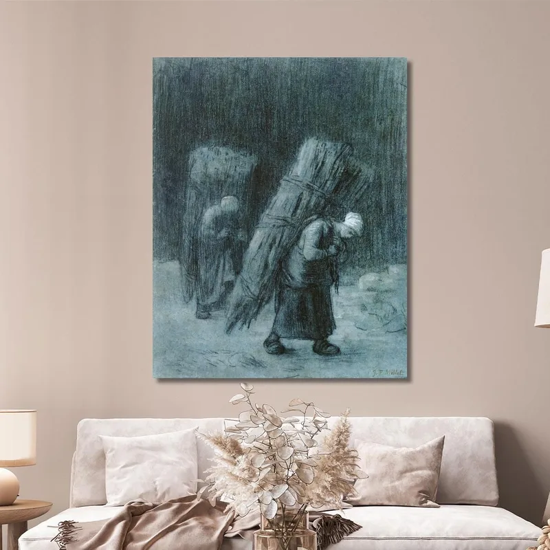 Donne Che Trasportano Fascine Jean-François Millet quadro stampa su tela