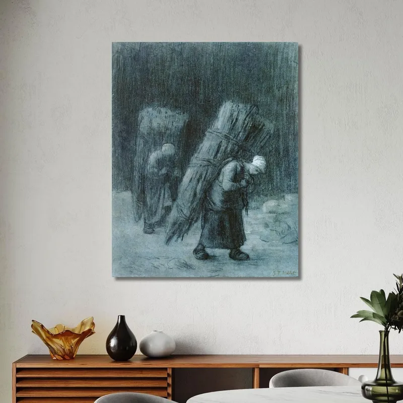 Donne Che Trasportano Fascine Jean-François Millet quadro stampa su tela