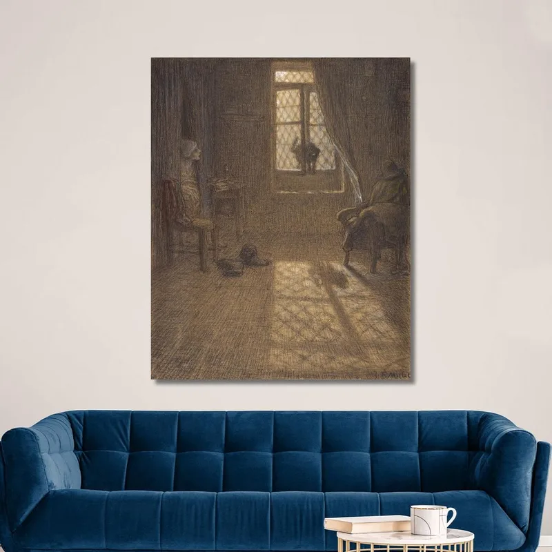 Die Katze Am Fenster Jean-François Millet