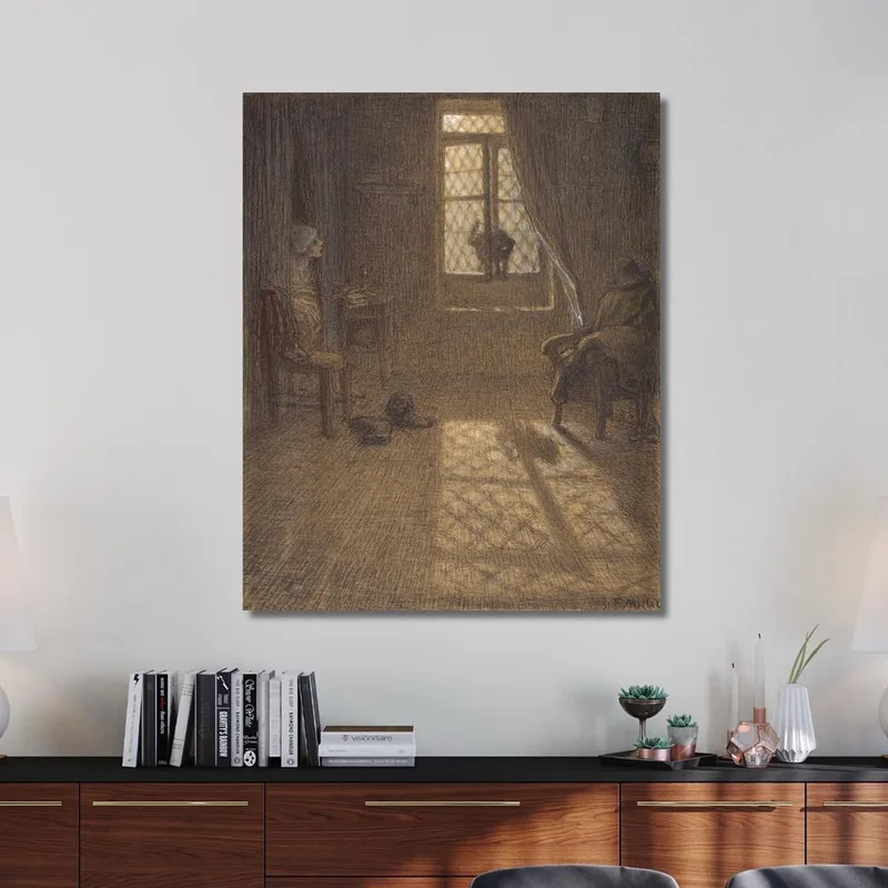 Die Katze Am Fenster Jean-François Millet