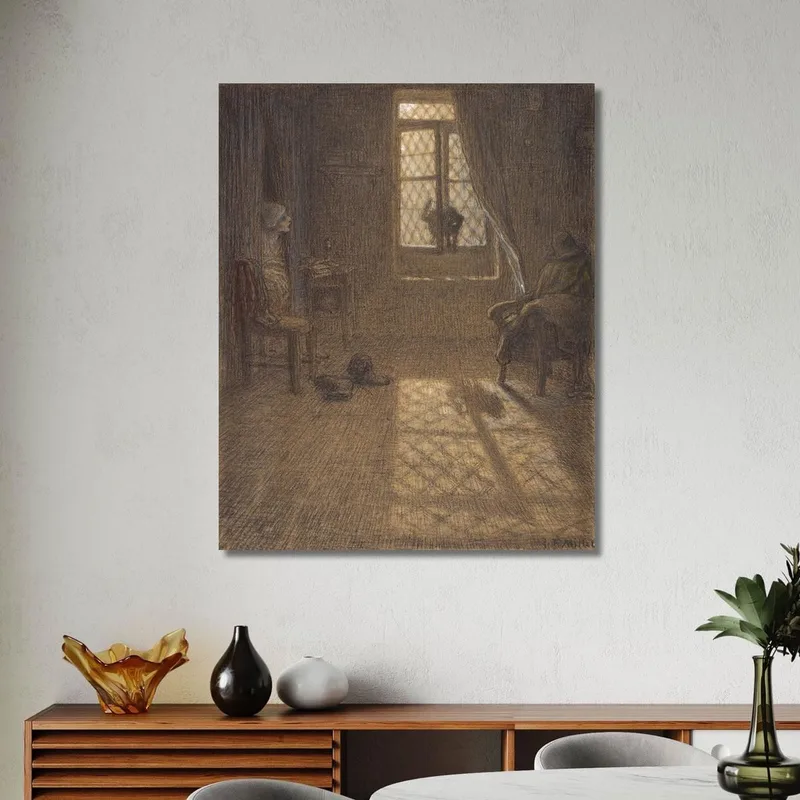 Die Katze Am Fenster Jean-François Millet