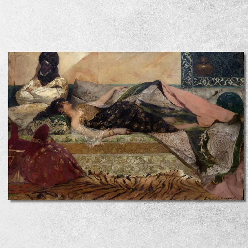 Odaliske 2 Jean-Joseph-Benjamin Constant drucken auf leinwand